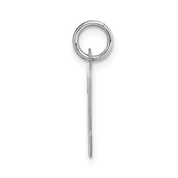 14k White Gold, Madison Collection, Medium Script Initial N Pendant - Picture 2 of 5